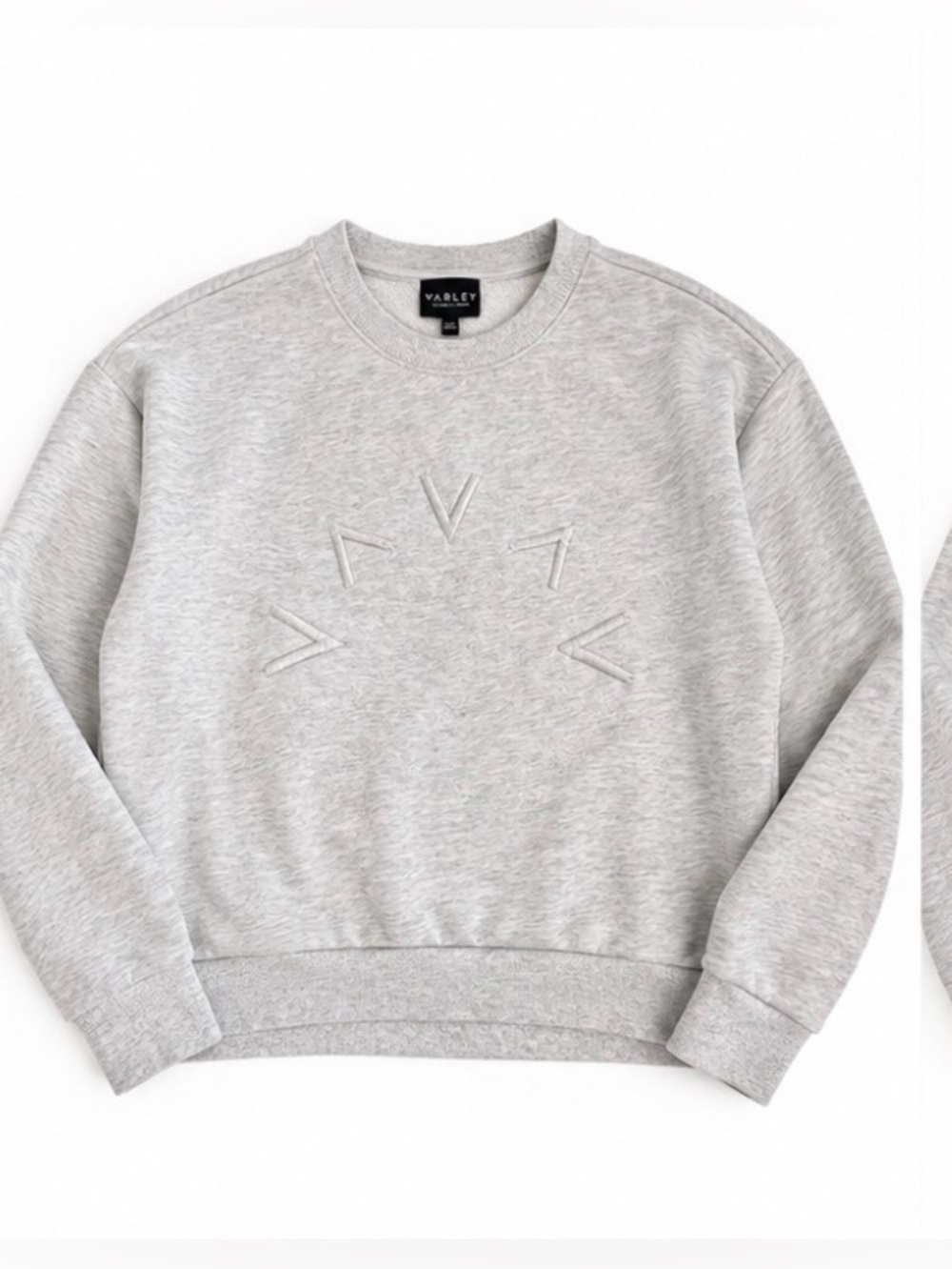 Varley Gray Embroidered Logo Crewneck Sweatshirt Size M - Picture 2 of 7